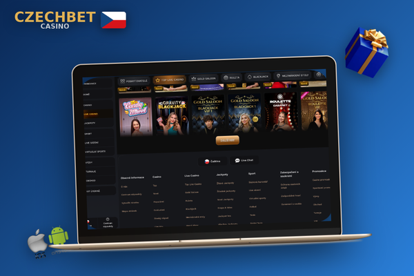 Sekce Bonusy na webu Czechbet Casino s přehledem aktuálních promo nabídek a kódů pro rok 2026