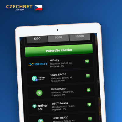 E-peněženky Skrill, Neteller a MiFinity jako rychlé metody vkladu v Czechbet Casino