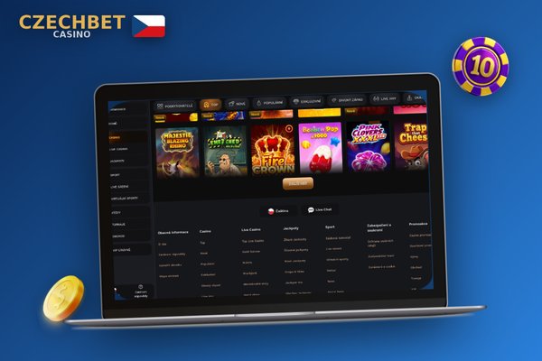 Czechbet Casino desktop verze se živým krupiérem u ruletového stolu na notebooku