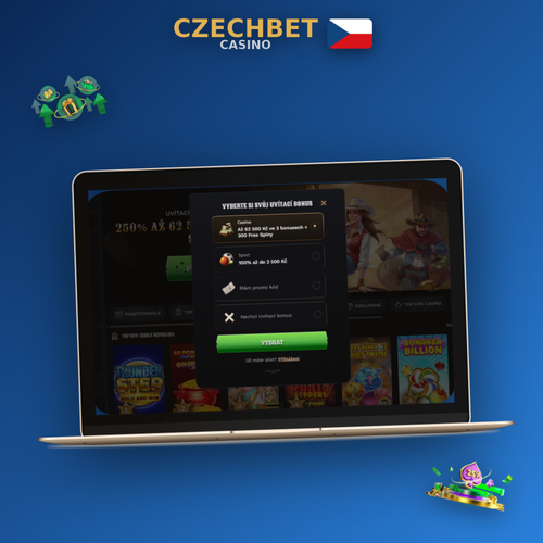 Czechbet Casino registrace — vyplněný formulář na obrazovce notebooku s check-markem