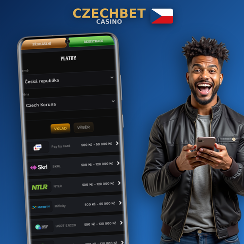 Czechbet Casino vklad – přehled platebních metod s ikonami karet, e-peněženek a krypta